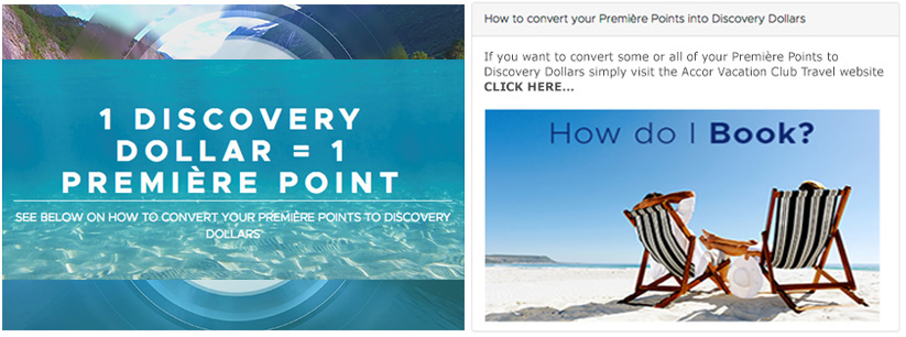 AVC-Travel-Convert-Points-1 Accor Vacation Club Travel | Accor Timeshare | Accor HolidaysAccor Vacation Club Travel provides Première Plus Members the ability to transfer the Première Points to Discovery Dollars. And then use these towards tour packages, worldwide hotel stays, and cruises. Members can also earn additional Discovery Dollars when booking international and domestic flights