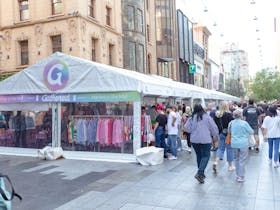 Gathered Market in the Mall